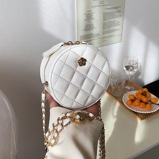 Chain Quilted Circle Bag