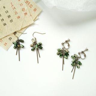 Stone Alloy Bar Fringed Earring