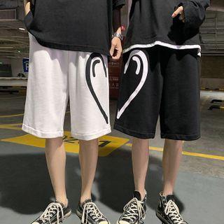 Couple Matching Heart Print Shorts