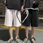 Couple Matching Heart Print Shorts