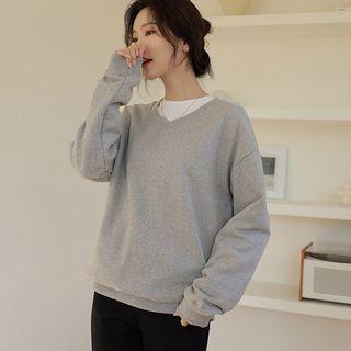Basic V-neck Sweatshirt