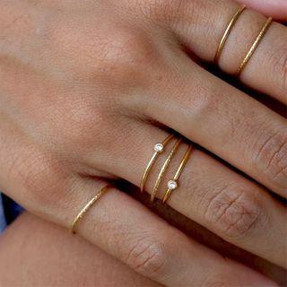Rhinestone / Alloy Layered Ring (various Designs)