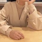 Sashed Blouse / Long-sleeve Top