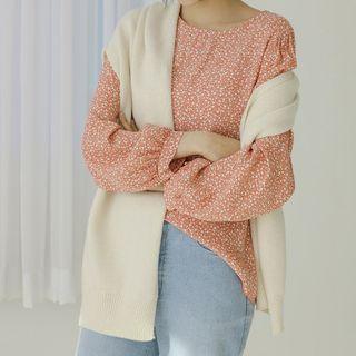 Seam-detail Woolen Shawl Muffler