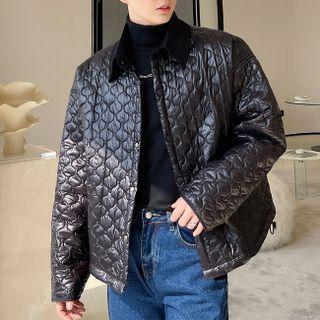 Plain Pattern Padded Jacket