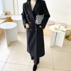Peaked-lapel Double-breasted Maxi Coat