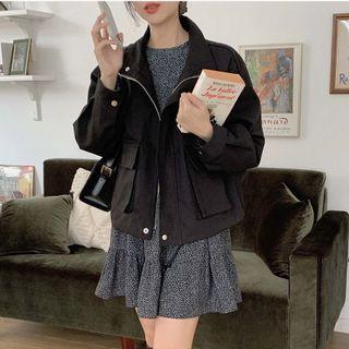 Zip-up Biker Jacket / Long-sleeve Dress