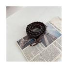 Buckled Braided Cowhide Belt Brown - One Size