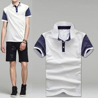Short Sleeved Panel Polo