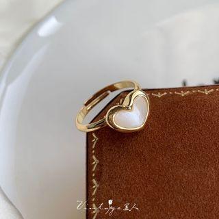 Heart Open Ring Ring - Gold - One Size