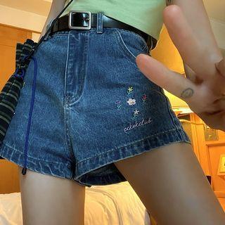 Retro Denim High-waist Shorts