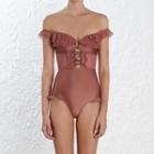 Short-sleeve Off Shoulder Swimsuit