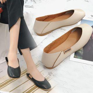 Square Toe Plain Flats