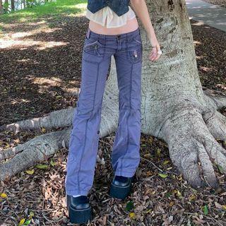 Pocket Low Waist Cargo Jeans
