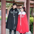 Couple Matching Embroidered Furry Cape