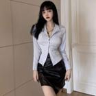 Open-collar Fitted Shirt