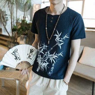 Bamboo Print Short Sleeve T-shirt