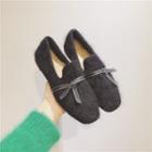 Tie-front Furry Loafers