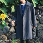 Loose-fit Long Buttoned Coat