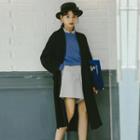 Dual-pocket Open Front Coat
