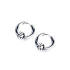 Simple Personality Geometric Circle 316l Stainless Steel Stud Earrings Silver - One Size