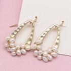 Faux Pearl Alloy Drop Earring 1 Pair - As Shown In Figure - One Size
