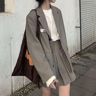 Plain Blazer / A-line Skirt / Set
