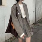 Plain Blazer / A-line Skirt / Set