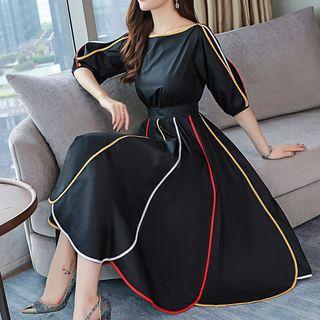 Balloon Sleeve A-line Dress