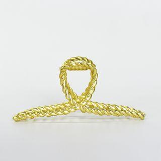 Twist Metal Skinny Hair Claw Gold - One Size