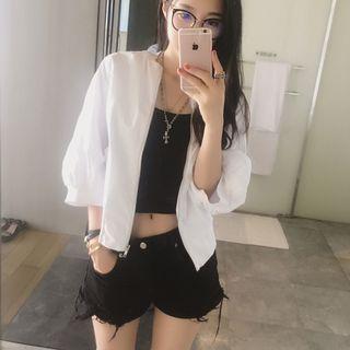 3/4 Sleeve Bomber Jacket
