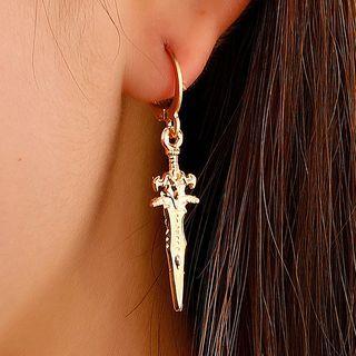 Clip Drop Earring 01 - 1 Pair - Gold - One Size