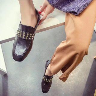 Spike Square Toe Loafers
