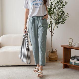[v Lyou] Band-waist Baggy Pants