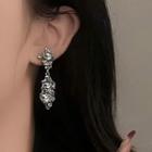 Moon Stone Drop Earring 1 Pair - Silver - One Size