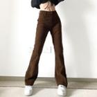 High-waist Corduroy Boot-cut Jeans