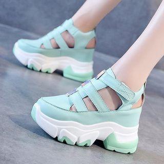 Platform Hook & Loop Sandals