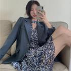 Blazer / Floral Print A-line Dress