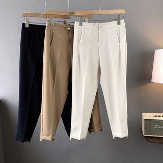 Cut Out Straight Cut Dress Pants