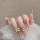 Bow Faux Nail Tips Z034 - Nude - One Size