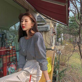 Ringer Striped Cotton T-shirt