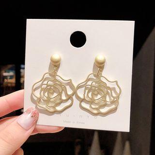 Floral Earring E1764 - Gold - One Size