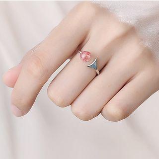 Bead & Fish Tail Open Ring As Shown In Figure - One Size