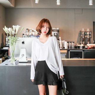 V-neck Dip-back M Lange T-shirt
