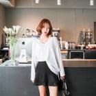 V-neck Dip-back M Lange T-shirt