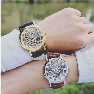 Clear Couple Matching Strap Watch