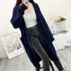 Long-sleeve Buttoned Knit Jacket