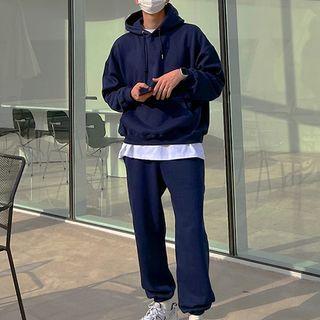Plain Hoodie / Straight Leg Sweatpants
