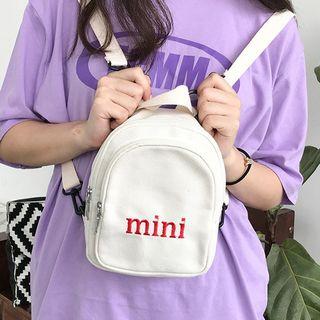 Lettering Canvas Mini Backpack