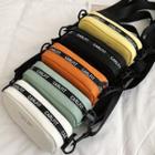 Lettering Zipped Belted Cross Bag